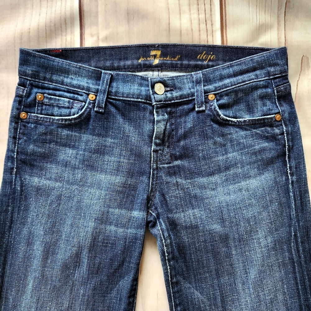 7 For All Mankind "Dojo" Crop Bermuda Wide Leg High Rise Shorts | Womens Size 26 - Picture 4 of 10